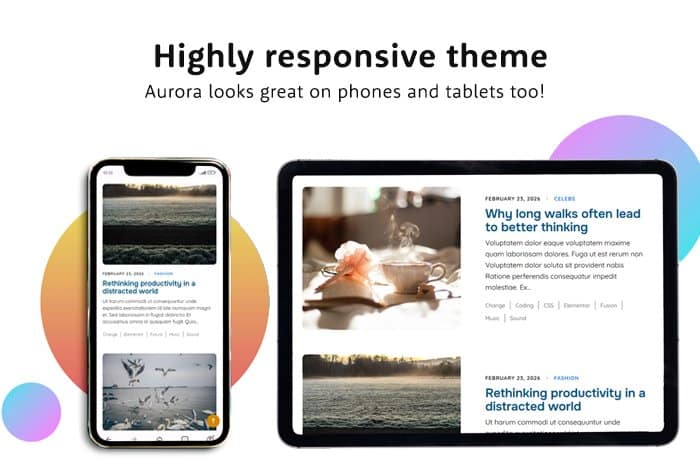 Aurora Responsive WordPress Blog theme